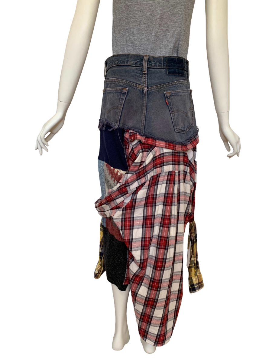 Tomoki Yurita Flannel Assemblage Skirt product image