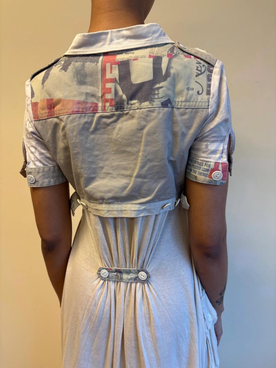 Nozomi Ishiguro Newsprint Dress with Hip Pockets product image