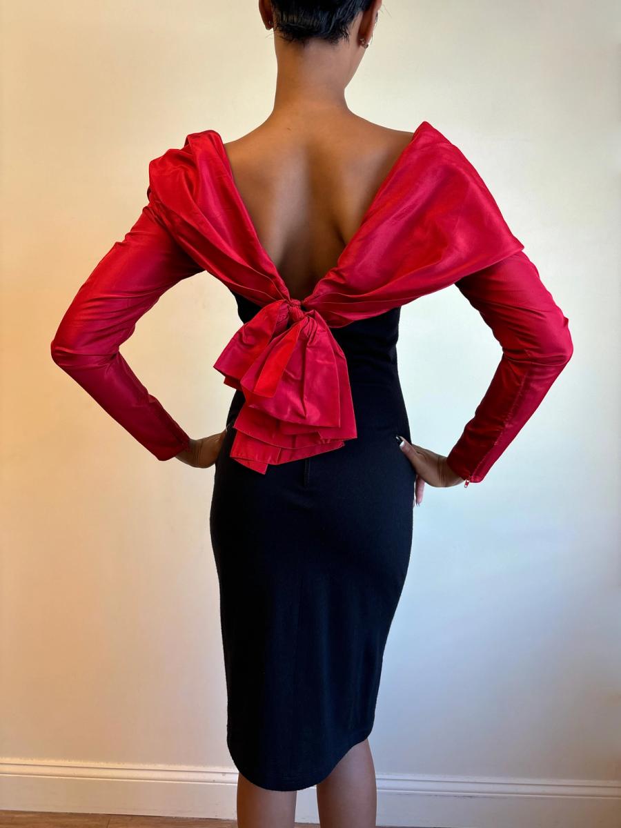 80s Angelo Tarlazzi Bow Dress product image