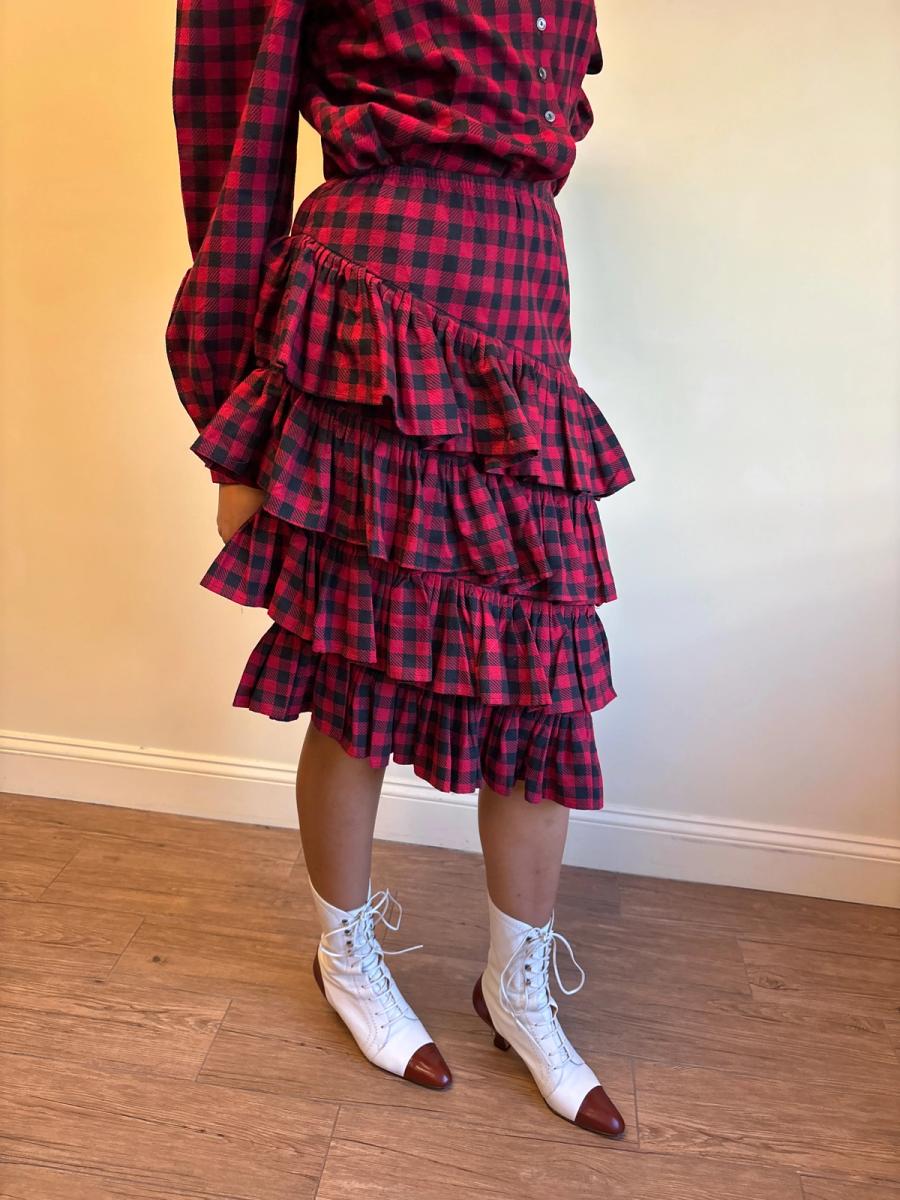 80s Norma Kamali Red Plain Set product image