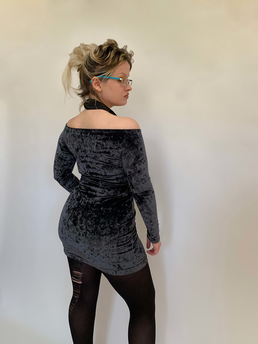 Chantal Thomass Crushed Velvet Bow Halter product image