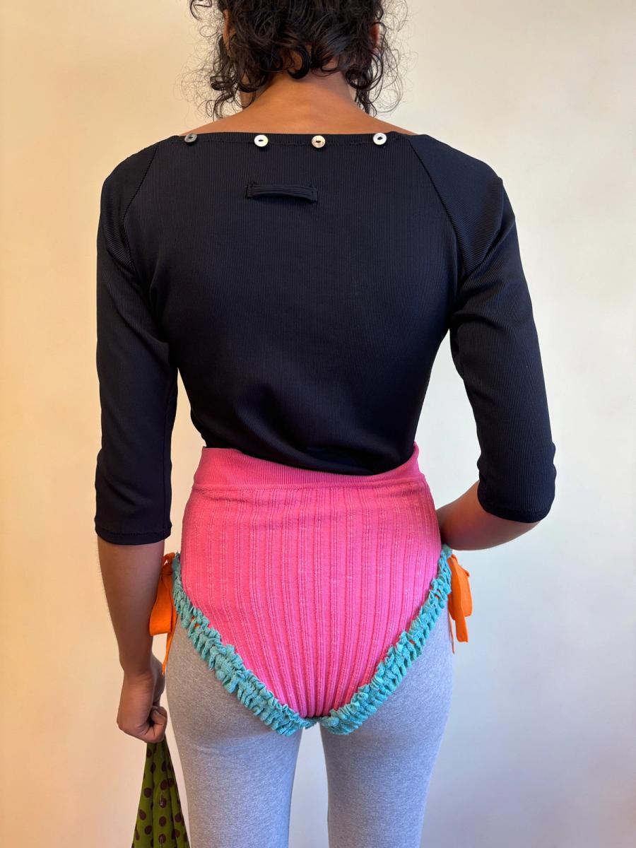 80s Jean-Paul Gauliter Green Shawl Top product image