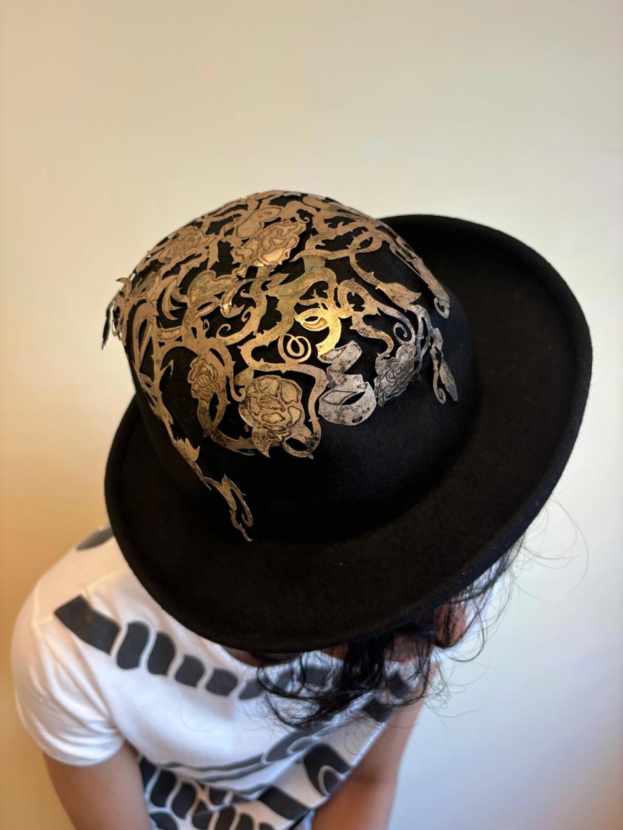 1989 Atelier Cutout Brass Bowler Hat product image