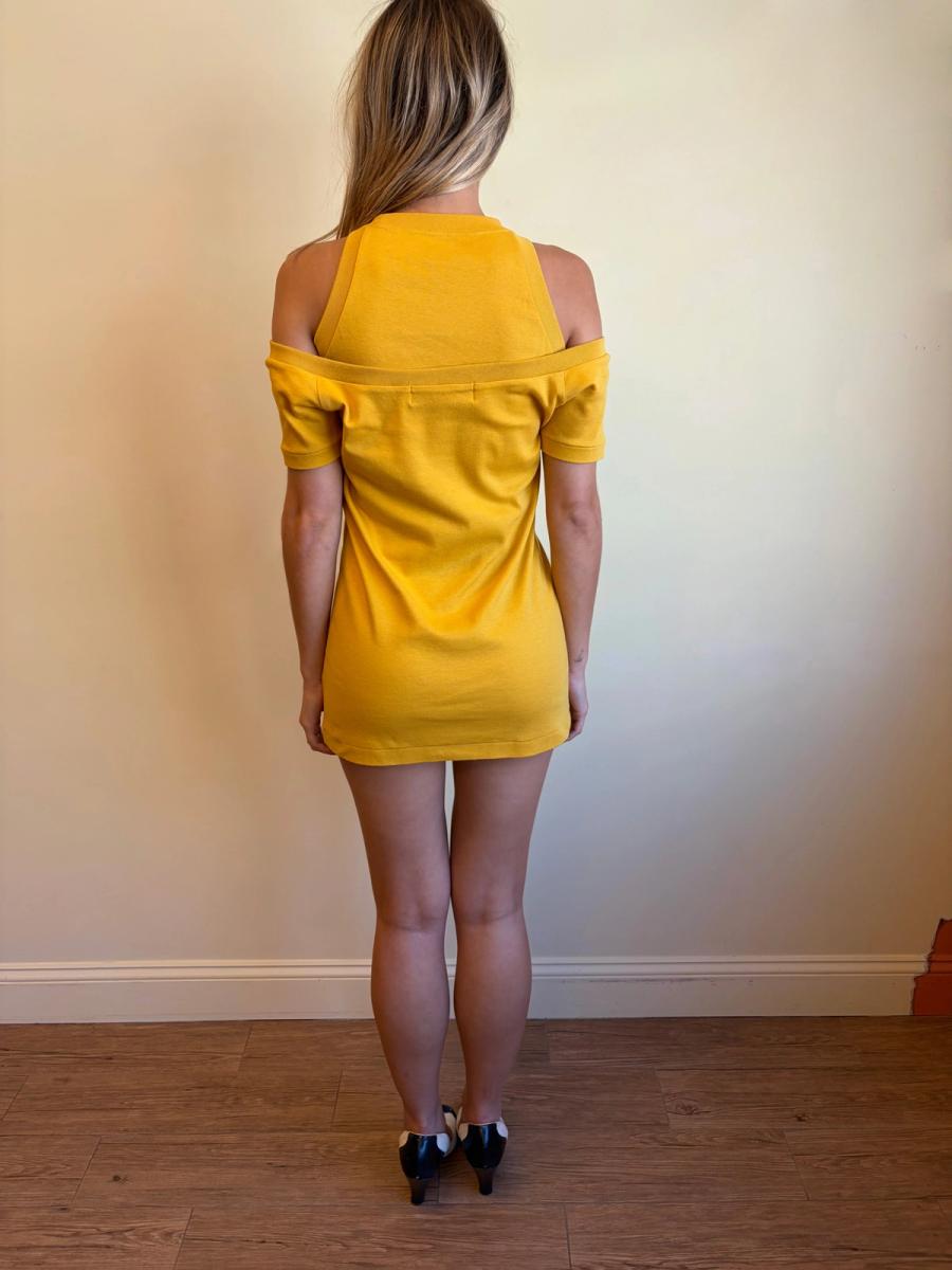 80s Norma Kamali Double Layered Sweat Mini Dress product image