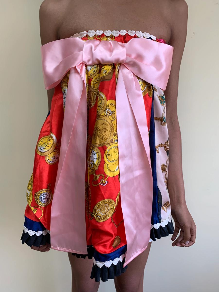 One-of-a-kind Glamorous Jane Clock Scarf Minidress product image