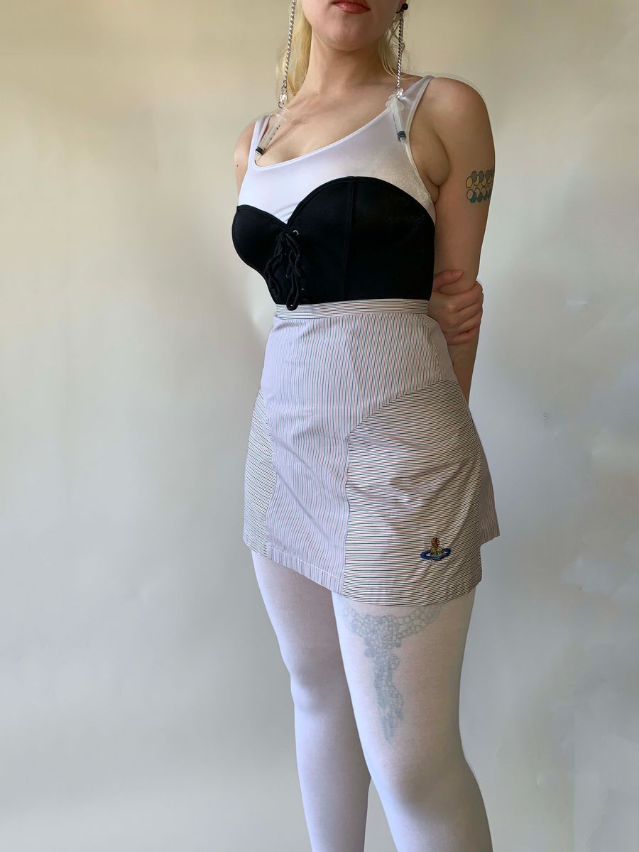 90s Vivienne Westwood Striped Miniskirt product image