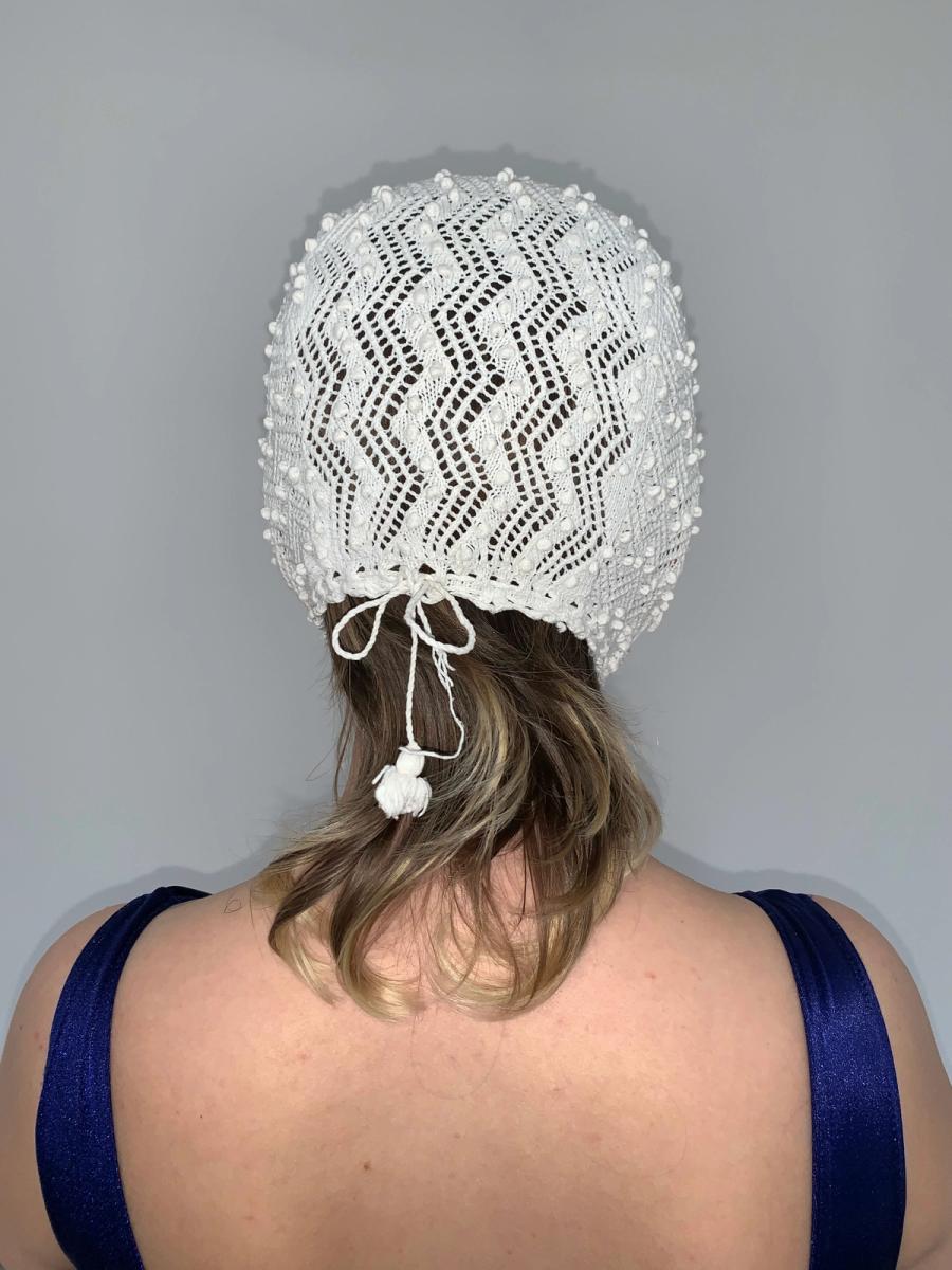 Antique Crocheted French Knot Nightcap  product image