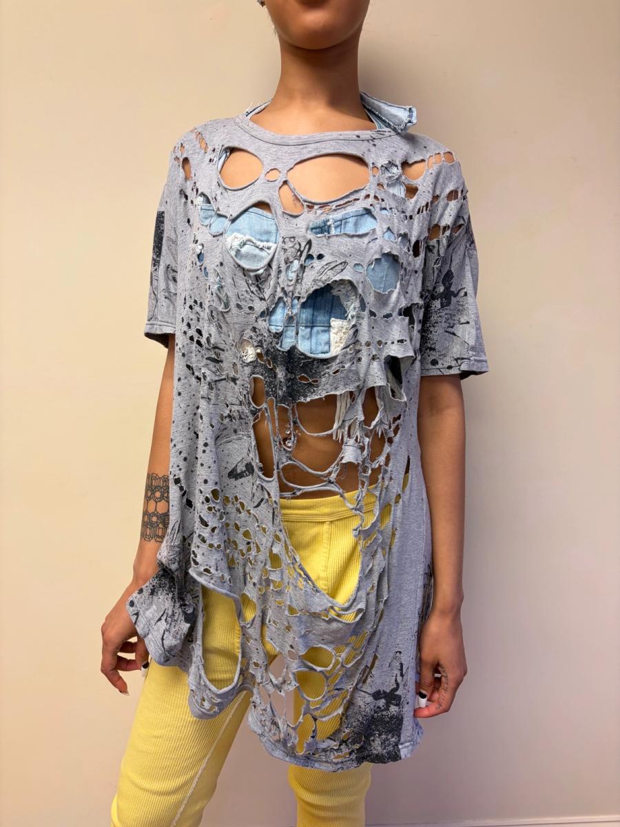 Nozomi Ishiguro Shredded Flower Tunic product image