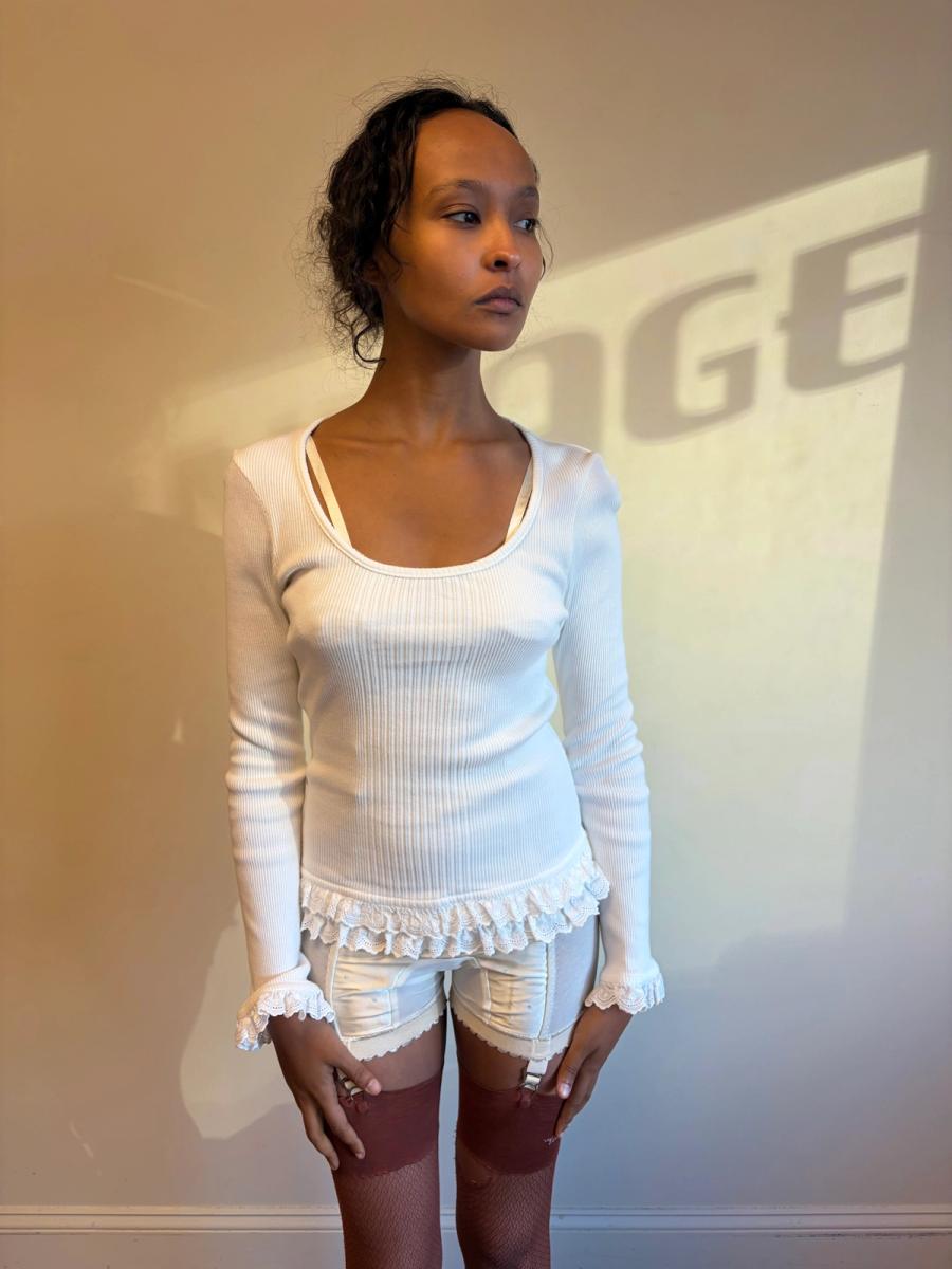 Chantal Thomass Suite Ribbed Longsleeve Eyelet Trim product image
