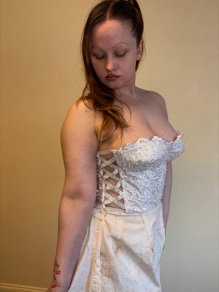 80s Italian Bridal Bustier  product image