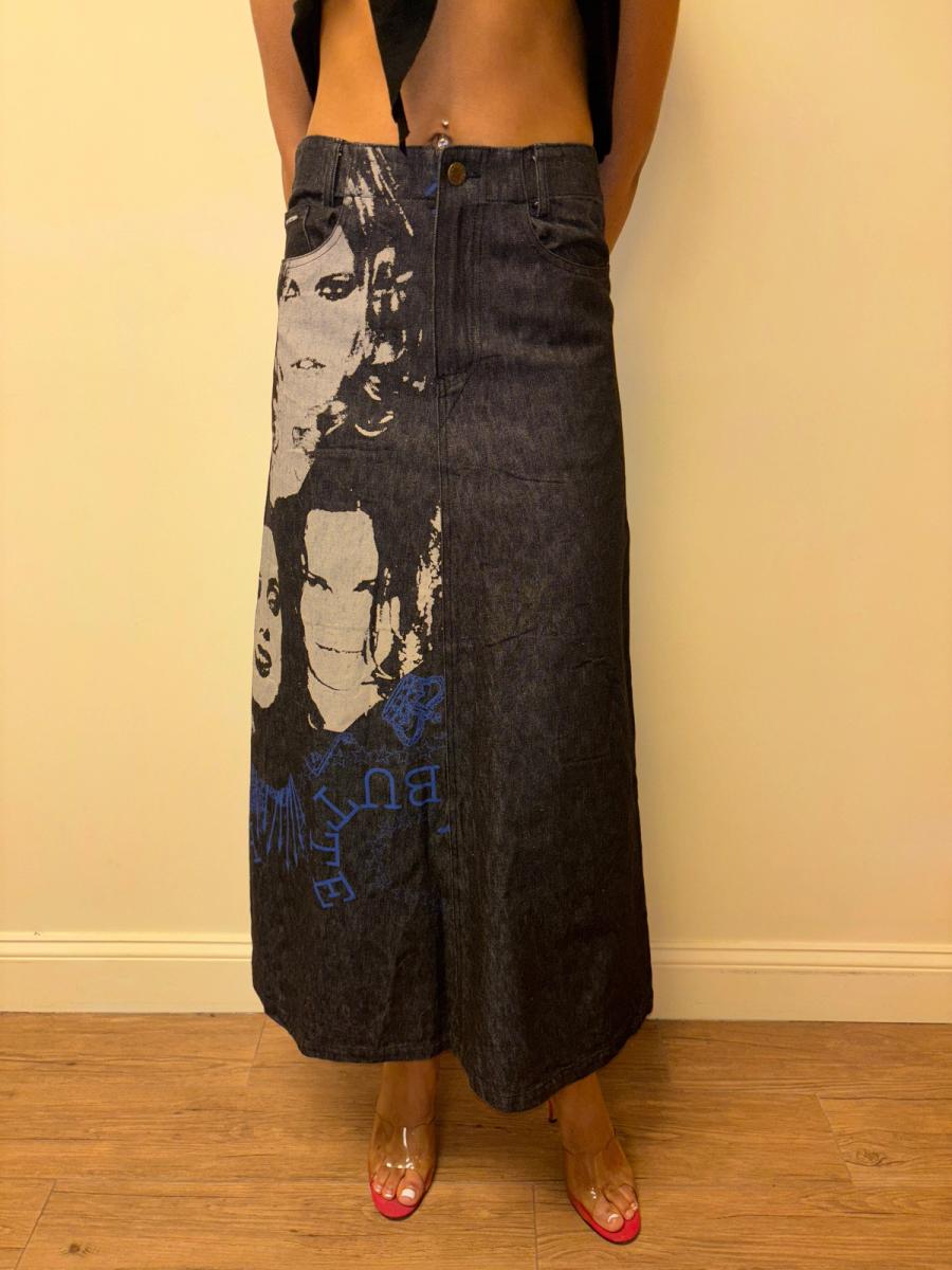 00s Body Butter Portrait Print Skirt product image
