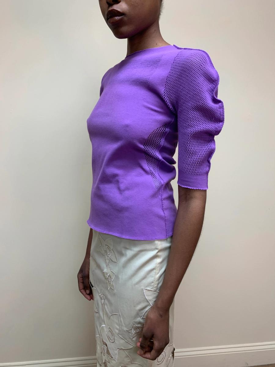 Issey Miyake A_POC Violet Mesh Top product image