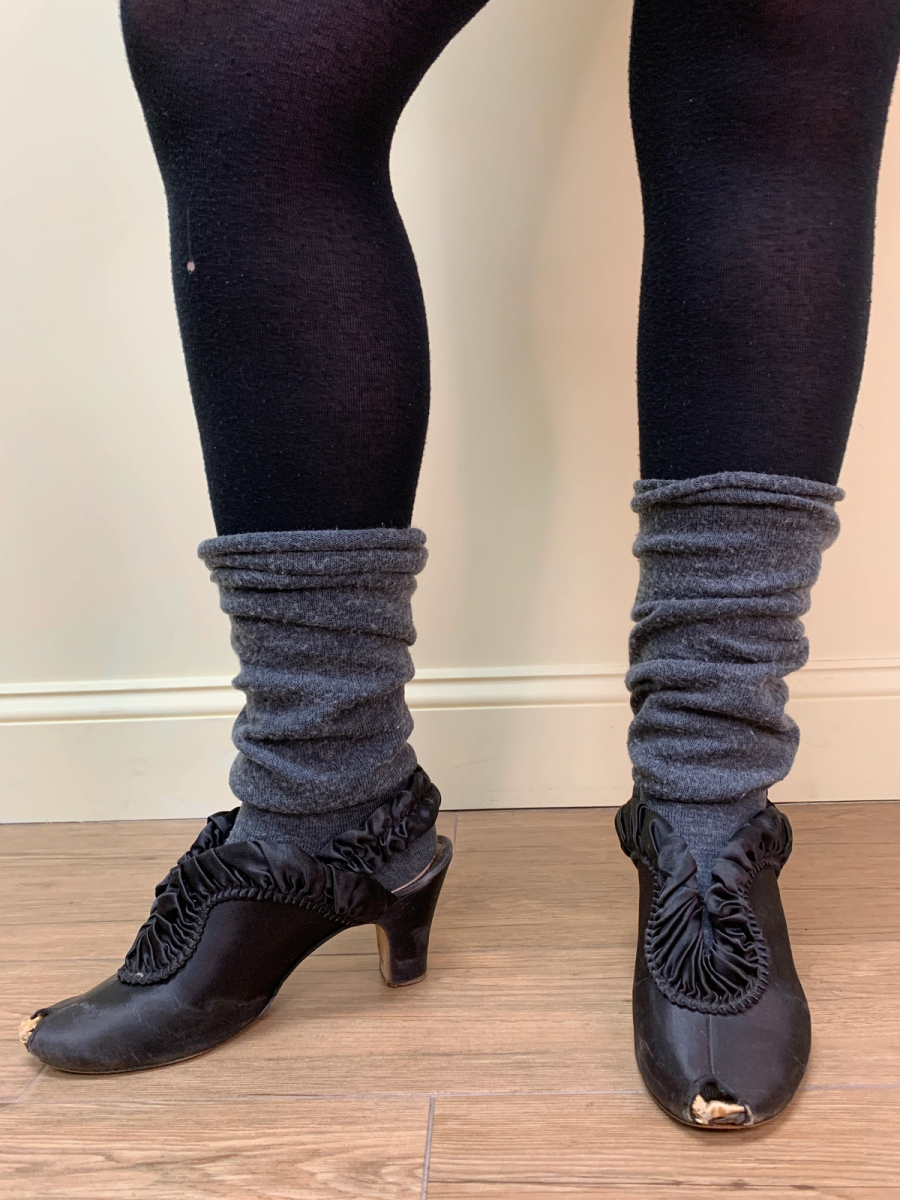 1940s Daniel Green Black Satin Shoes product image