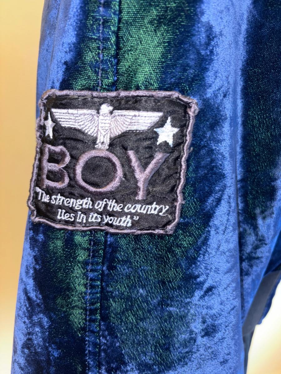 80s-90s Boy London Changeable Blue Velvet Bomber product image