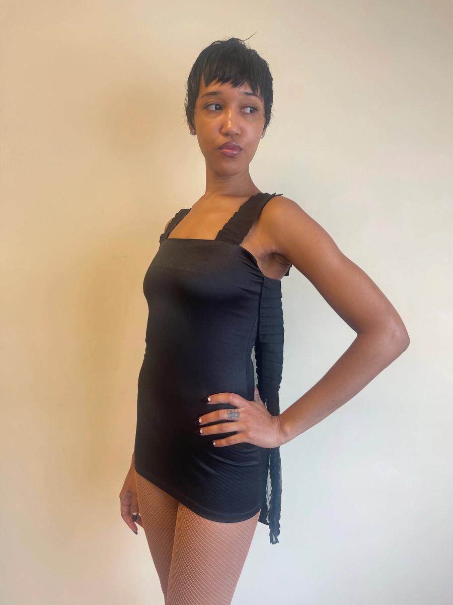 Emilio Cavallini Deadstock Micro-Mini Dress With Cape product image