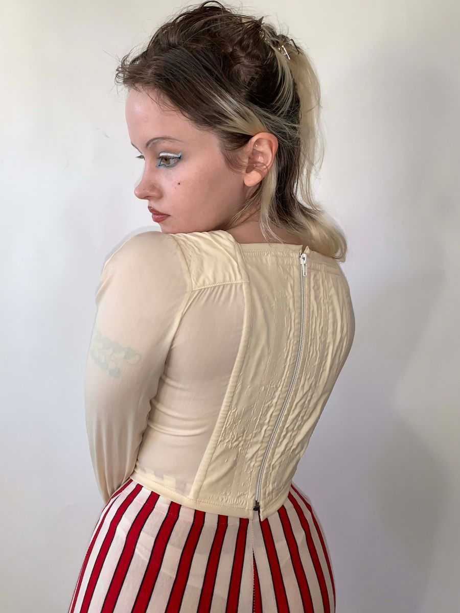 90s Vivienne Westwood Longsleeve Cream Corset product image