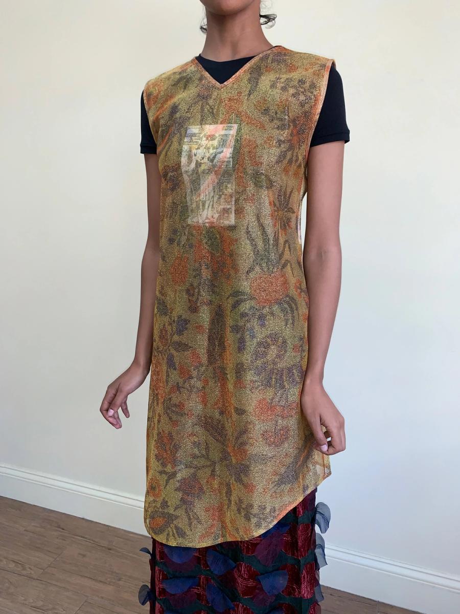 Walter Van Beirendonck Sheer Floral Asymmetrical Dress product image