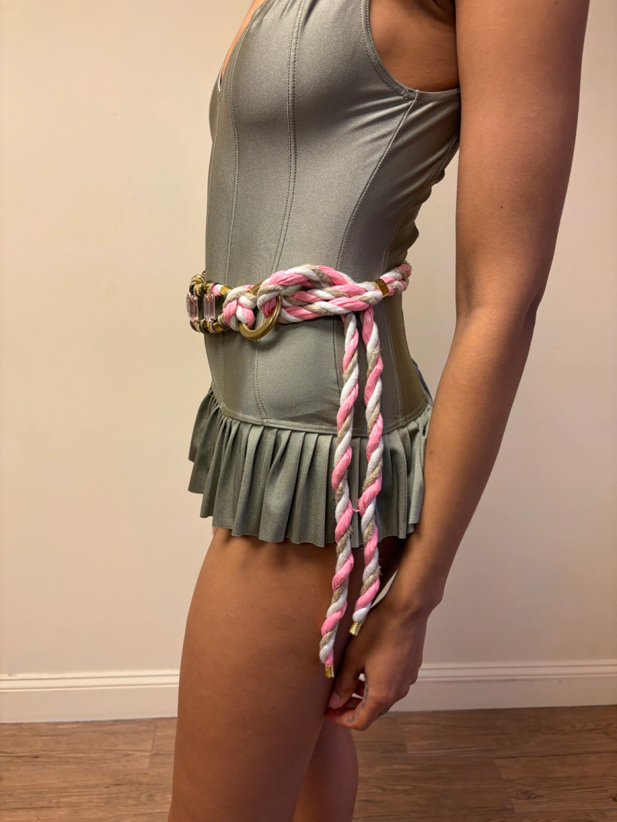 1980s French Lucite & Rope Belt  product image
