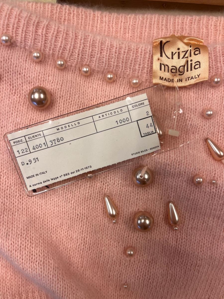 80s Krizia Maglia Beaded Angora Mohair Tube Top product image