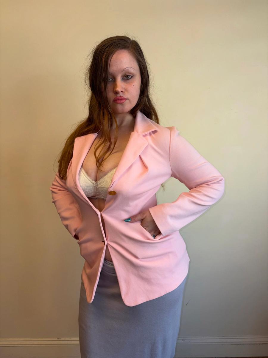 Vivienne Westwood Bubblegum Pink Stretch Piqué Tailored Jacket product image