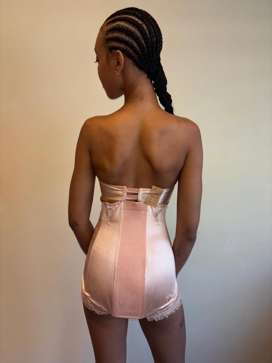 1930s Pink Satin Girdle product image