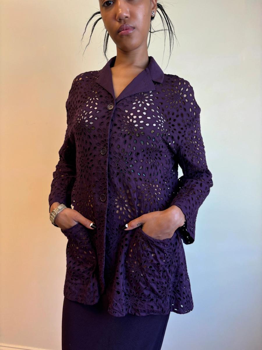 90s Romeo Gigli Eyelet Jacket  product image