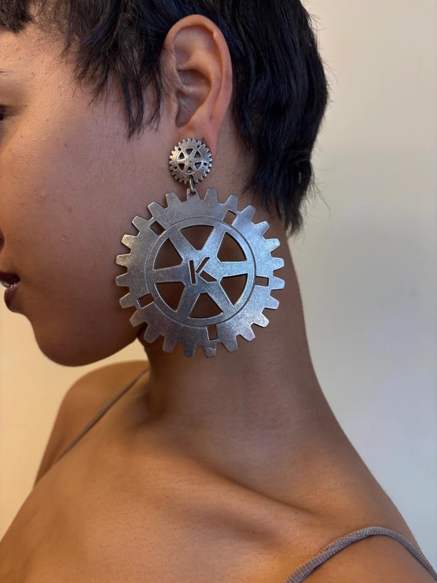 80s Krizia Gear Earrings product image