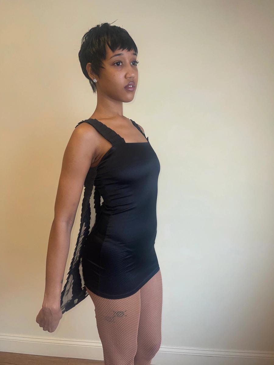 Emilio Cavallini Deadstock Micro-Mini Dress With Cape product image