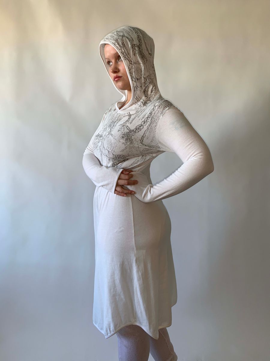 Yeah Right!! Rope Print Hooded Dress product image