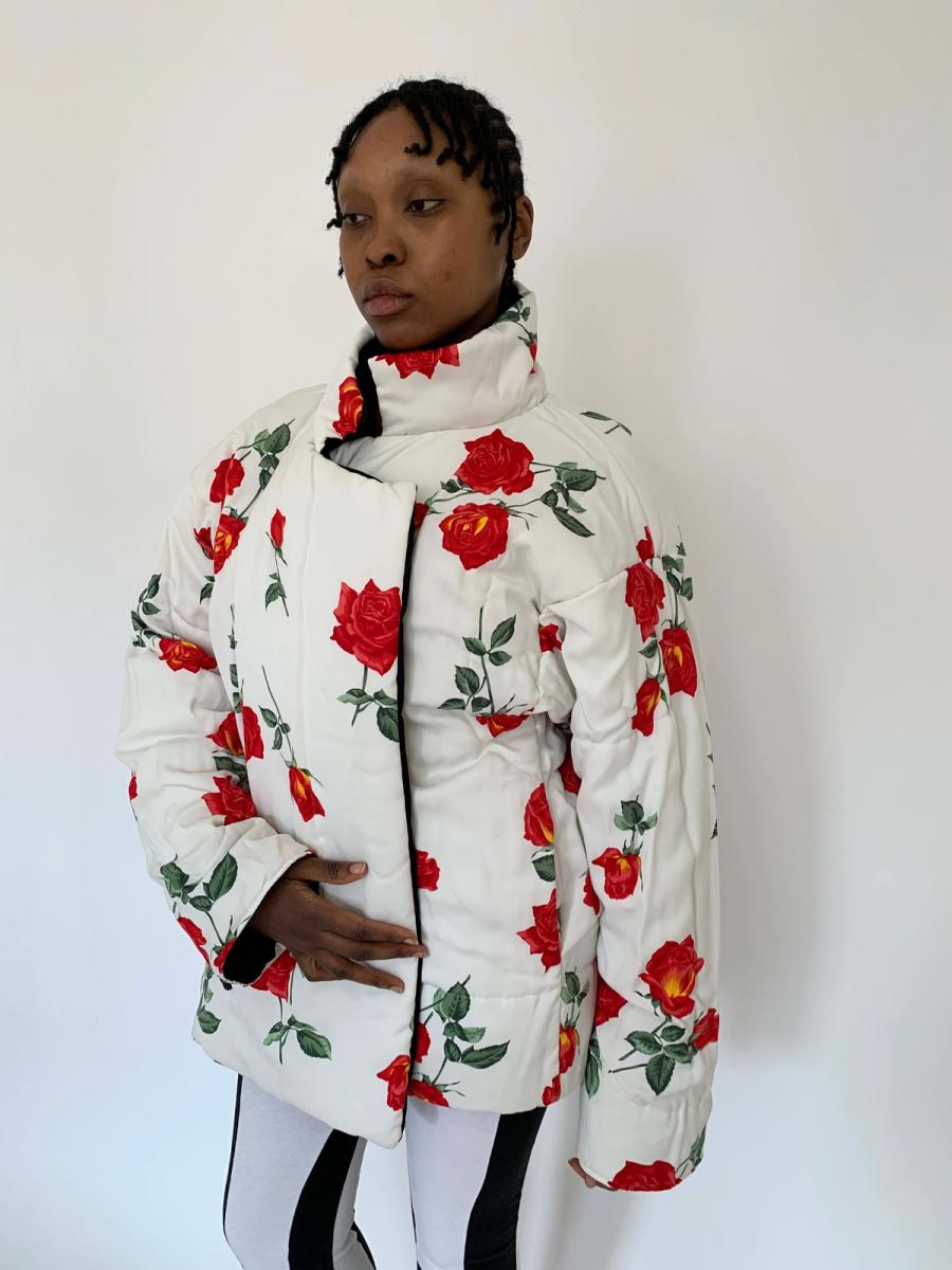 90s Norma Kamali Reversible Rose Jacket product image
