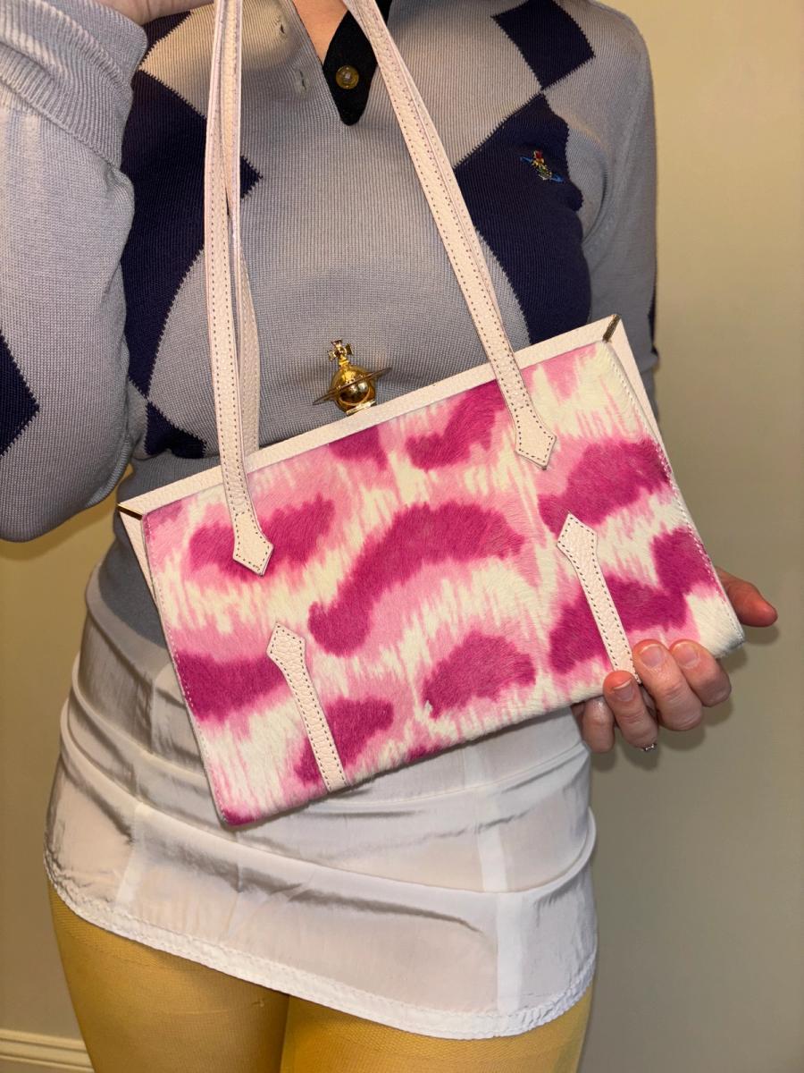 90s Vivienne Westwood Pink Cowhide Purse