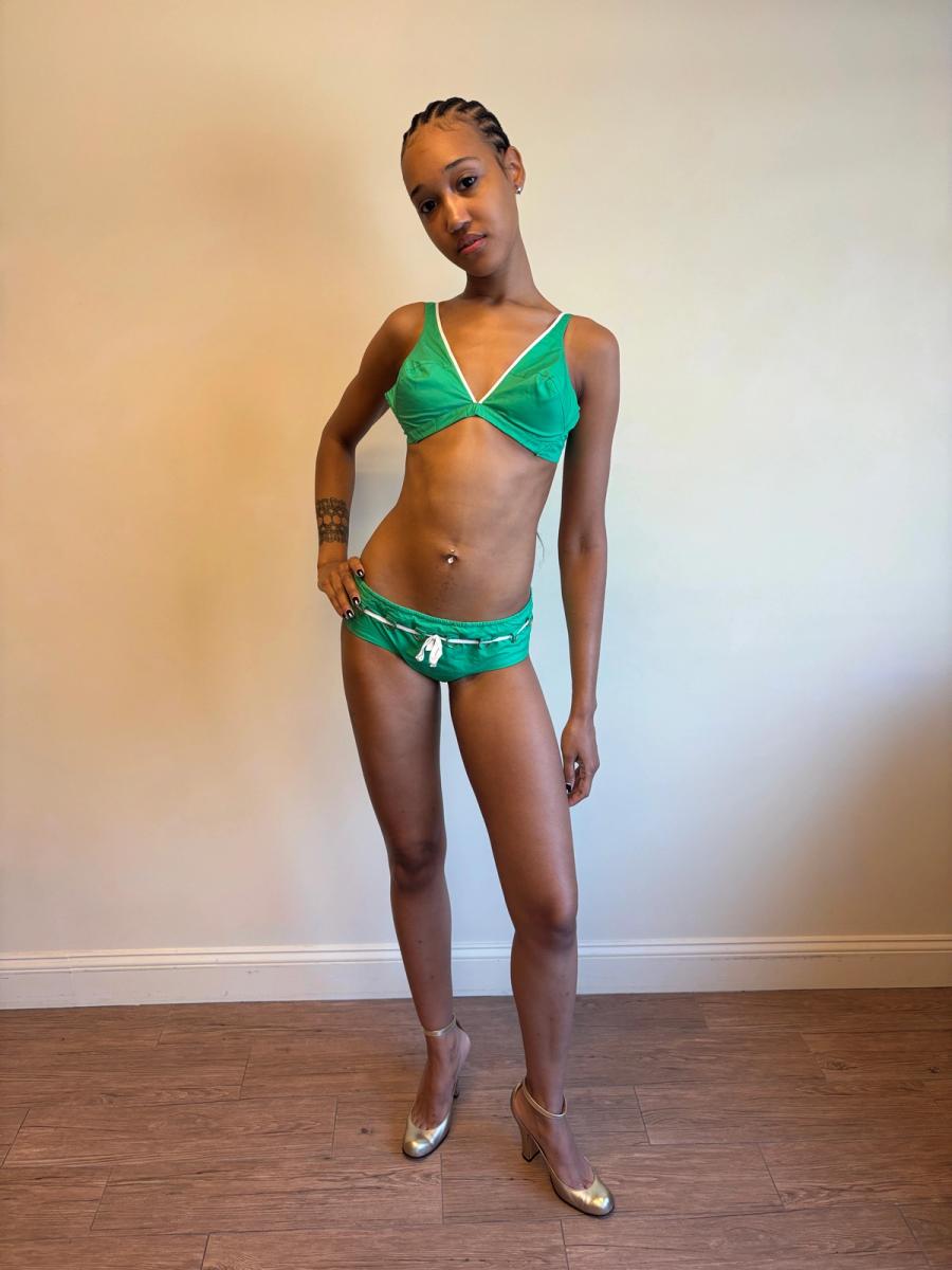 1960s Green Bikini with Metal Belt  product image