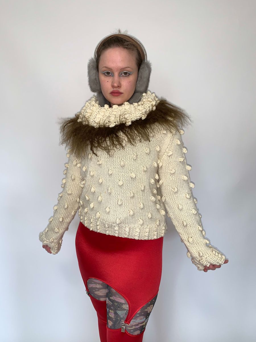 Kaneko Isao Mongolian Fur Trim Sweater product image