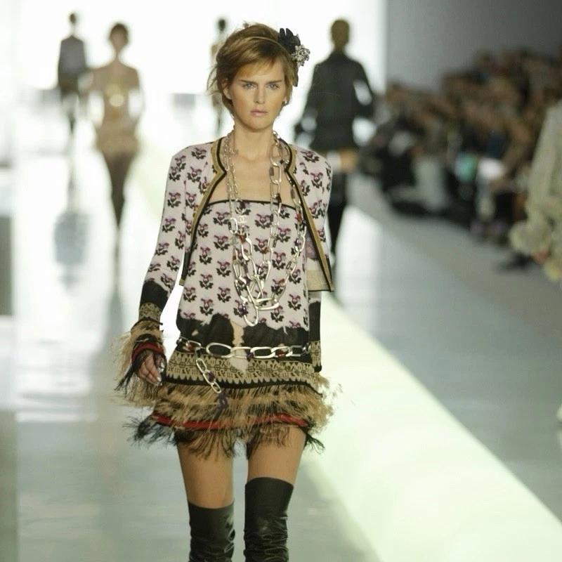 F/W 2003 Chanel Knit Dress with Feathers product image