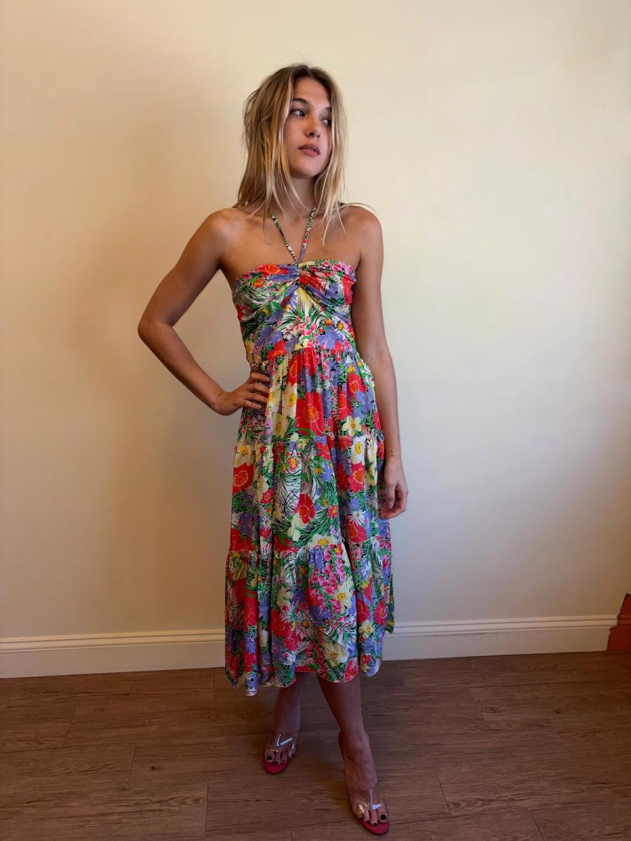 70s Vicky Tiel Floral Dress product image