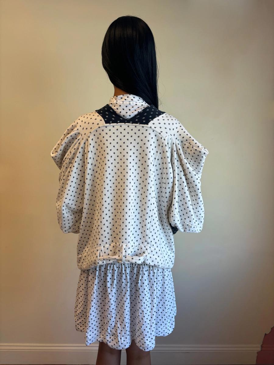 Bernhard Willhelm White Faux Ermine Sweatshirt product image