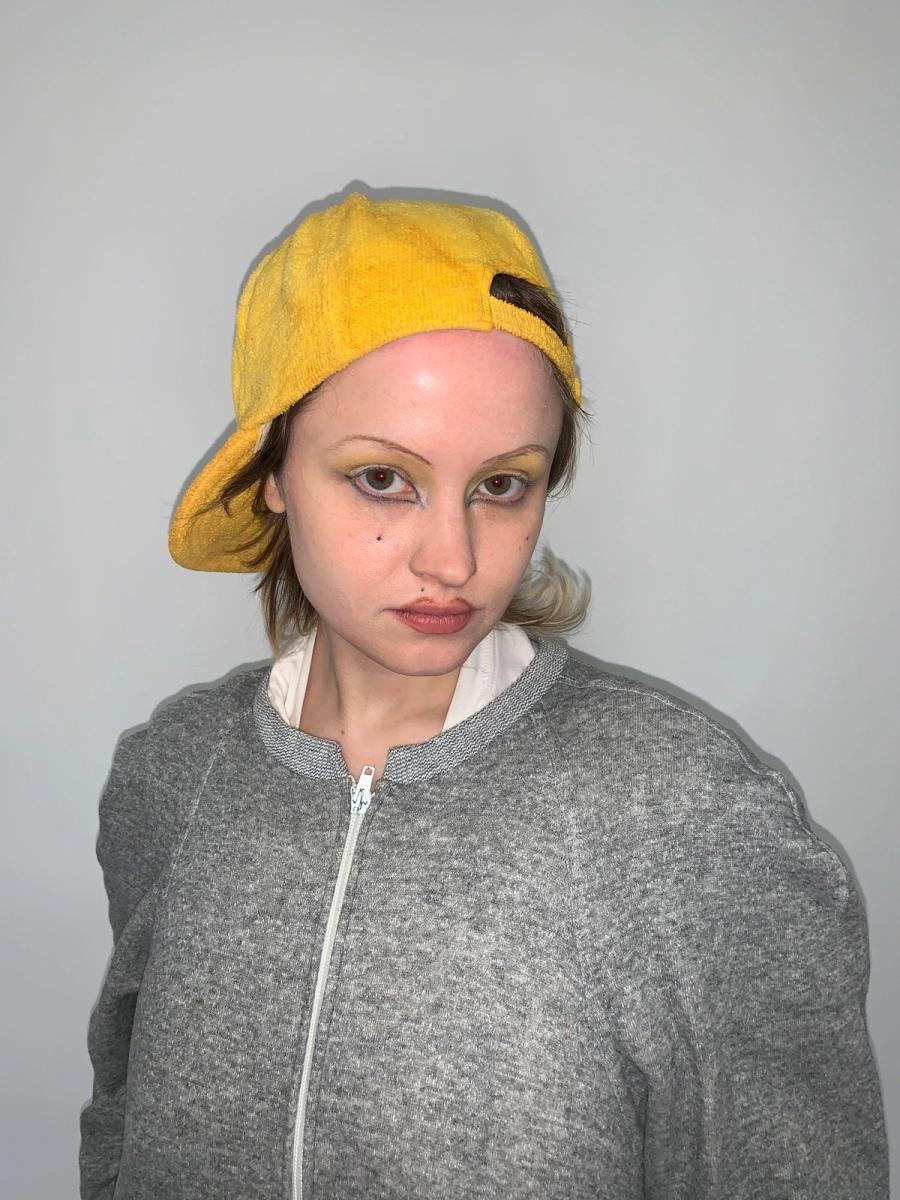 1980s Norma Kamali Terry Cloth Baseball Cap product image