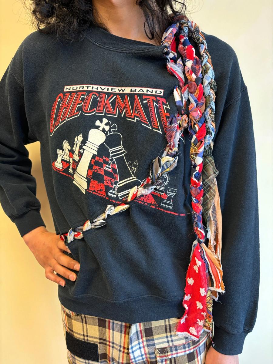 Tomoki Yurita Braided Checkmate Sweatshirt product image