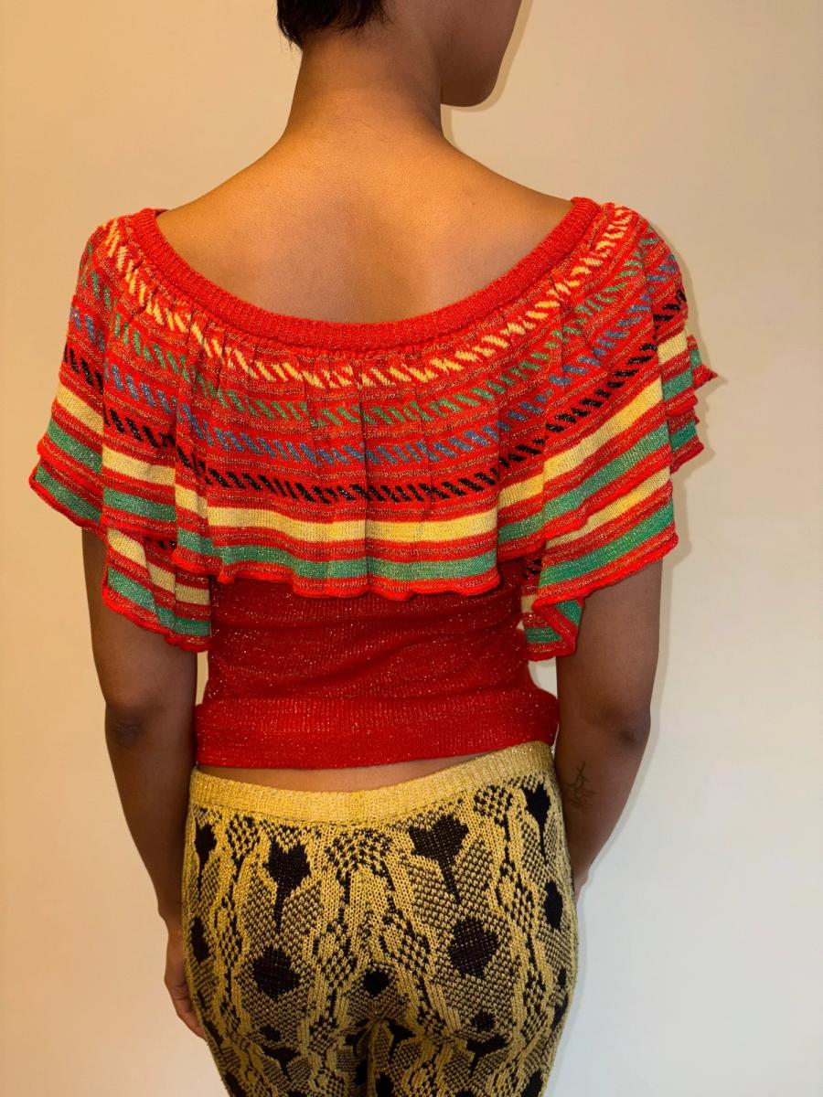 80s Kenzo Red Lurex Top product image