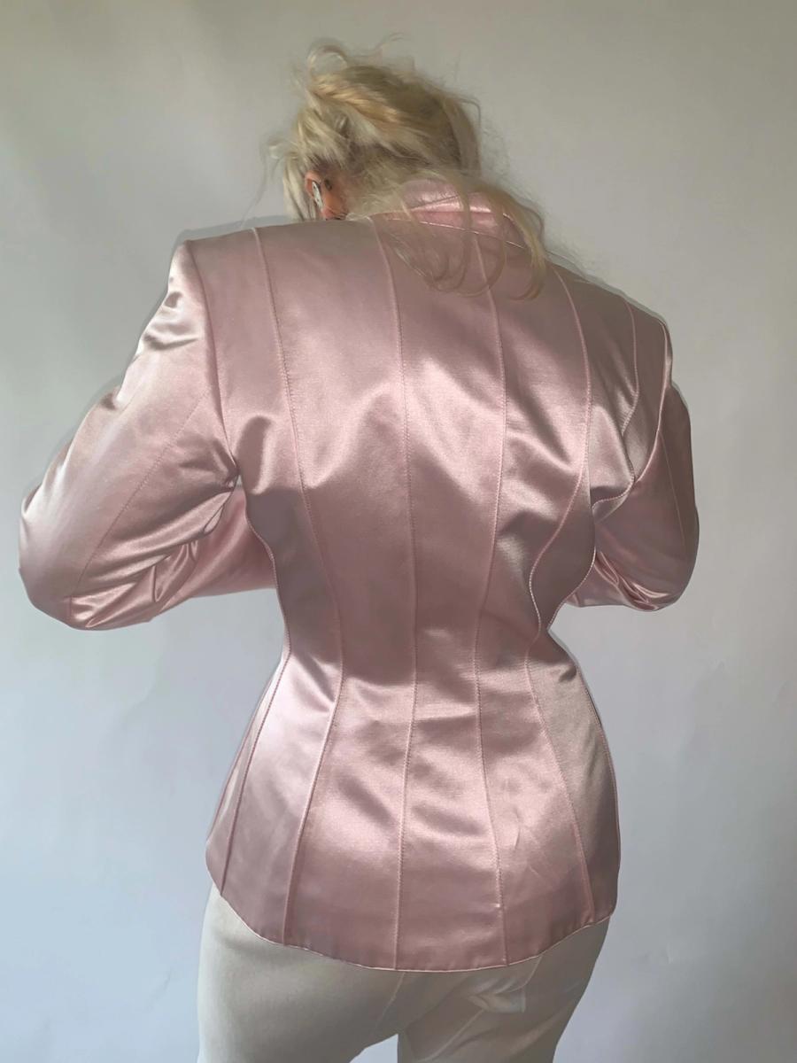80s Claude Montana Satin Blazer product image