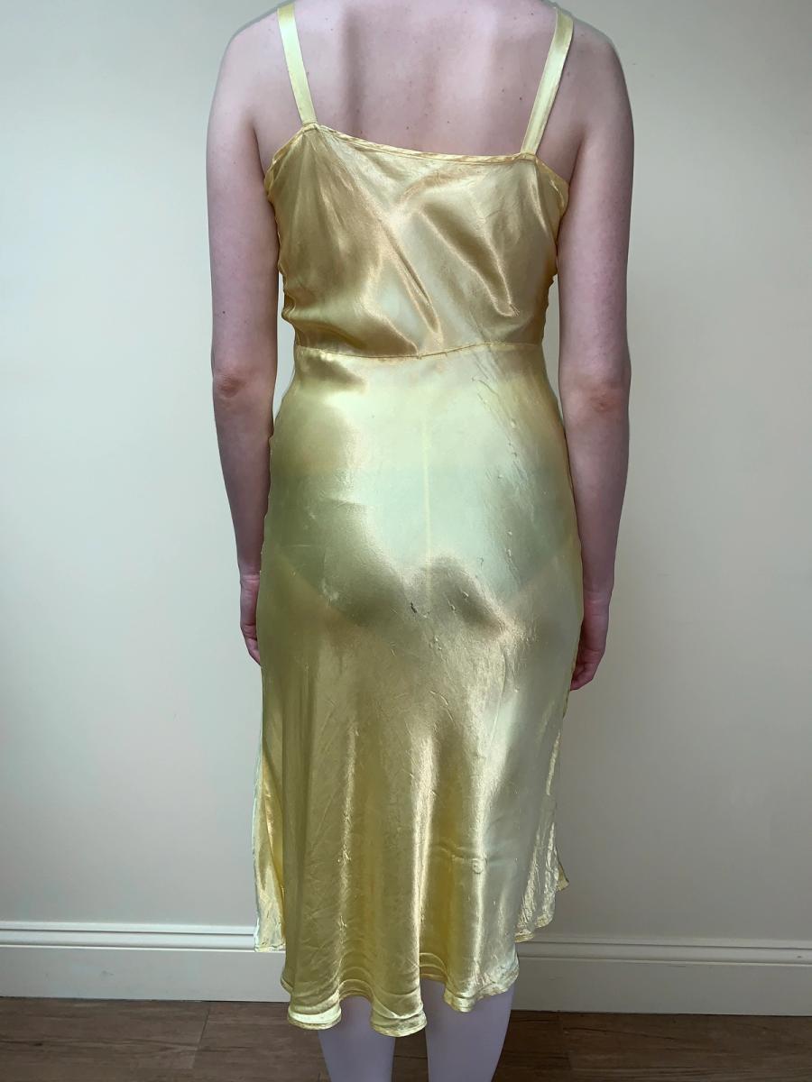 1930s Bias Cut Slip Perfect Yellow product image