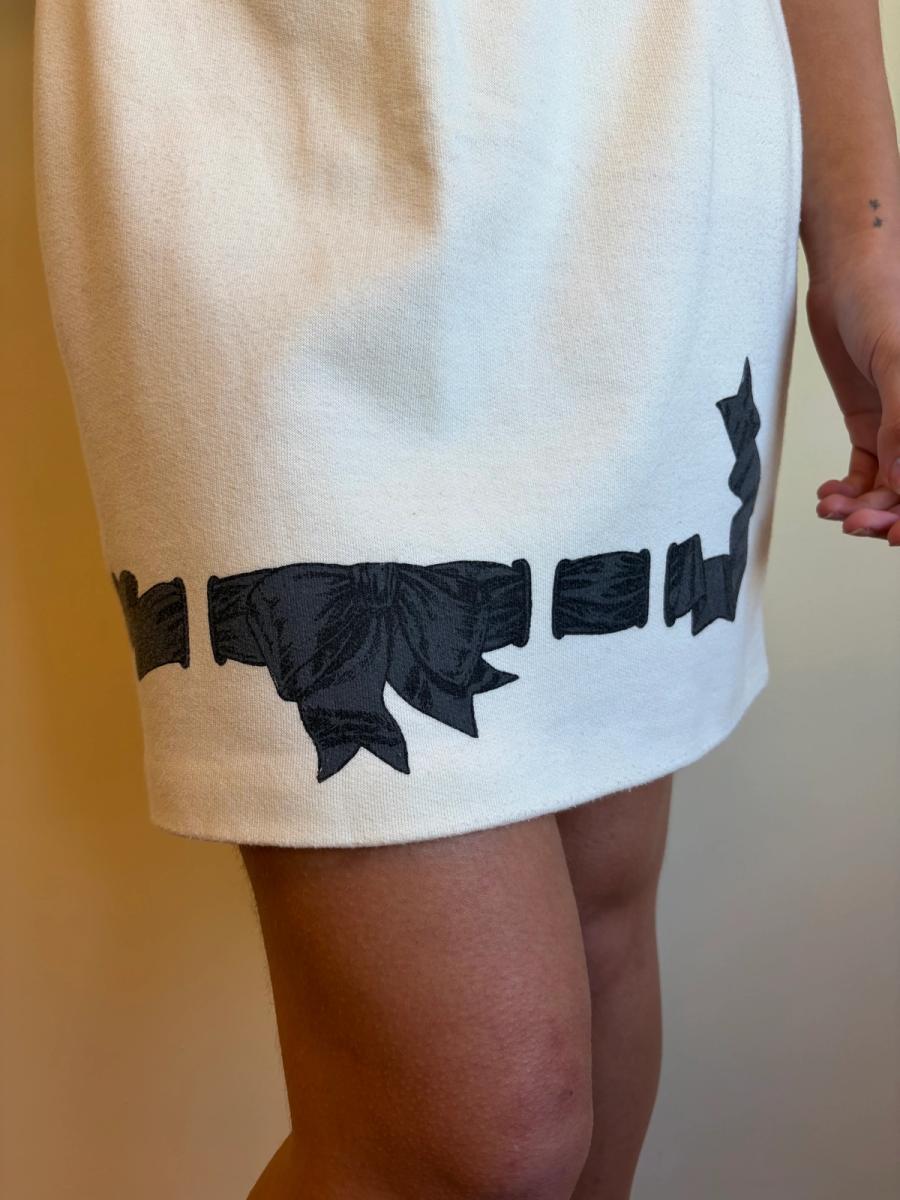 80s Chantal Thomass Trompe L'oeil Ribbon Sweat Skirt product image