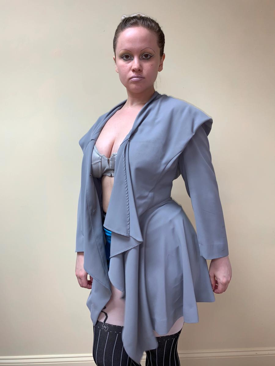 Kansai Yamamoto O2 Gray Blazer Jacket product image