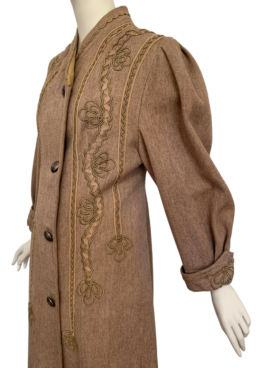 Antique Edwardian Duster with Soutache Design product image