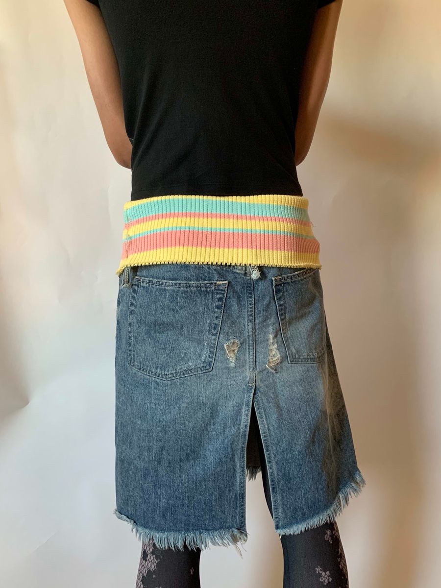 Nozomi Ishiguro Extreme High Waist Denim Skirt product image