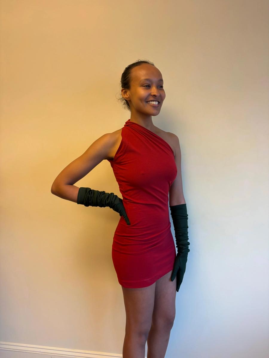 90s Romeo Gigli Red Asymmetrical Dress product image