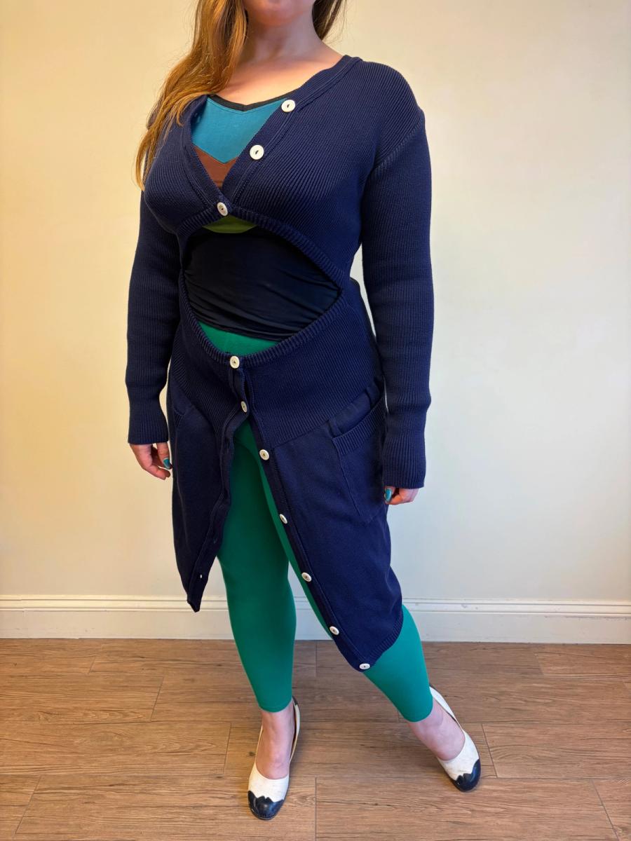 80s Richmond Cornejo Knit Cutout Dress product image