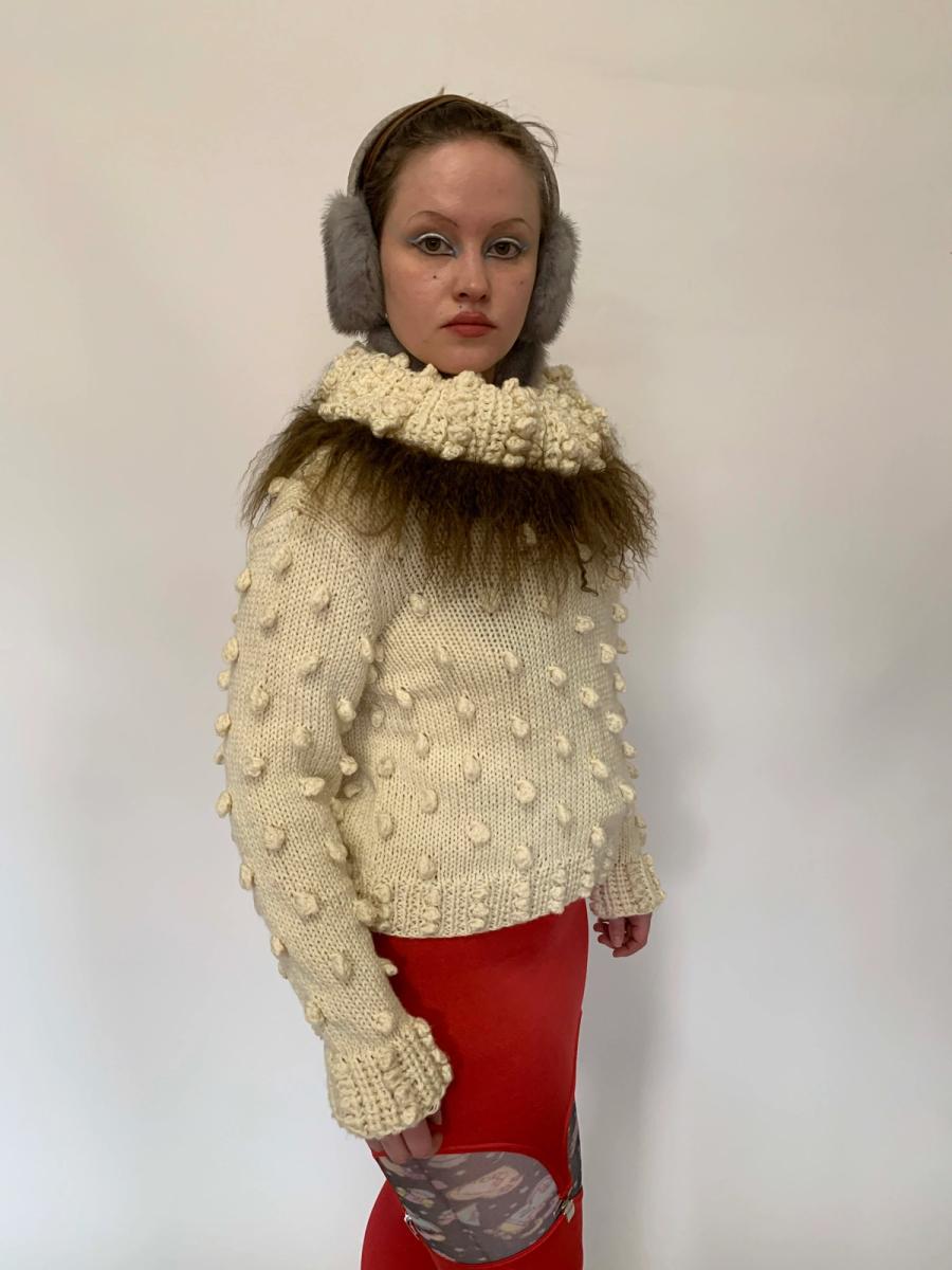 Kaneko Isao Mongolian Fur Trim Sweater product image