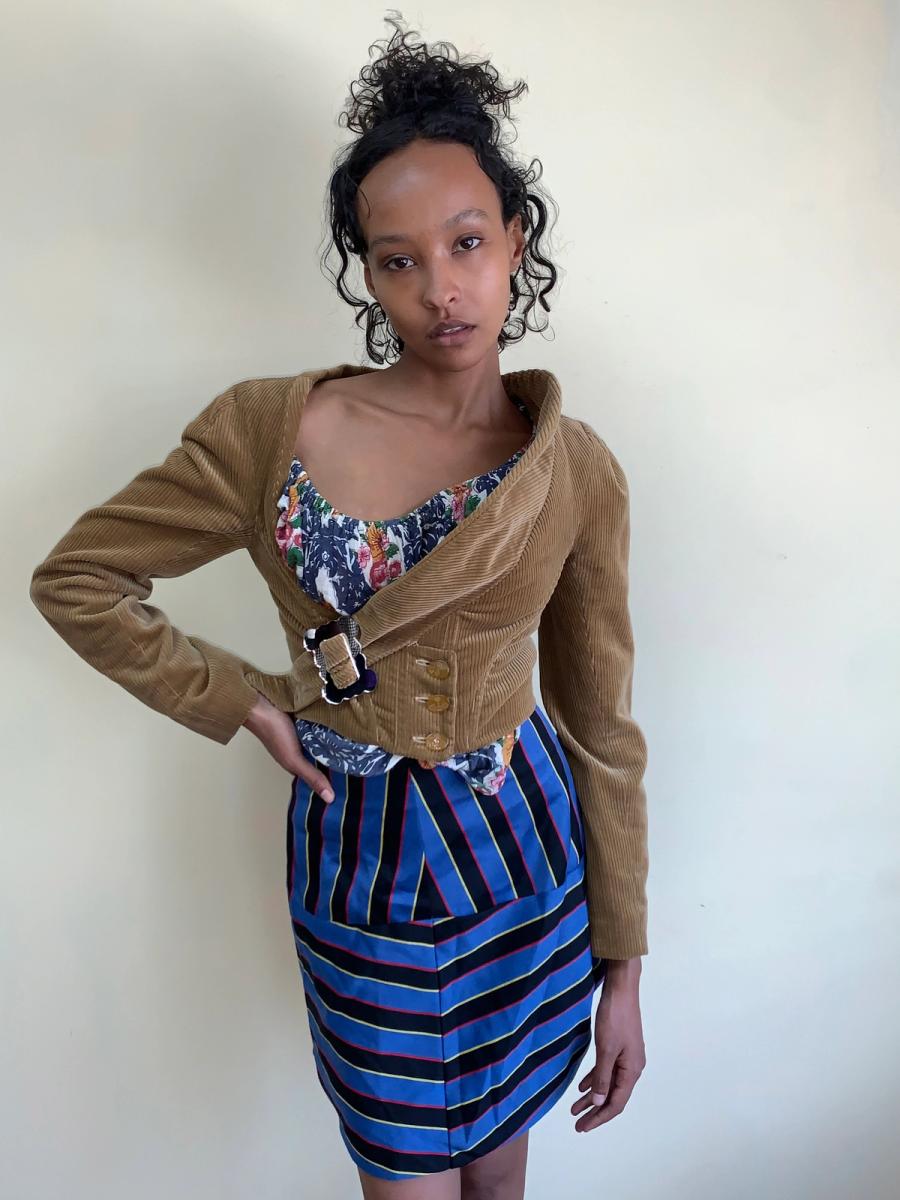 Vivienne Westwood 1989 Asymmetrical Corseted Jacket with Mirrored Buckle product image