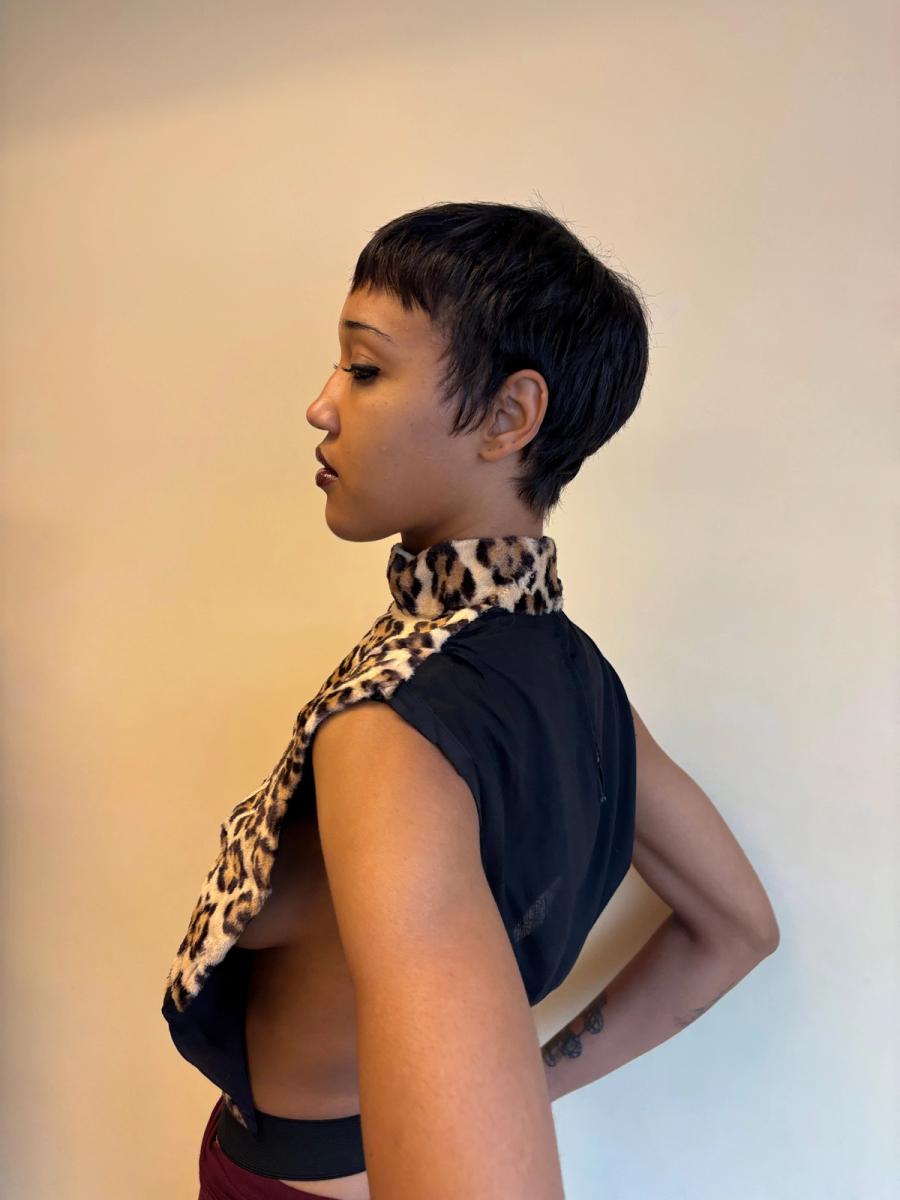 1940s Faux Fur Leopard Dickie product image